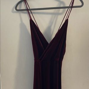 Bridesmaid dress Maroon Velvet